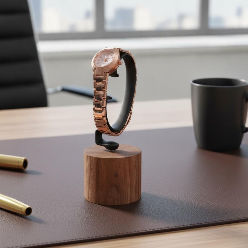 Soporte de madera en forma de  - Jewelry And Watches Inc reseña y precio