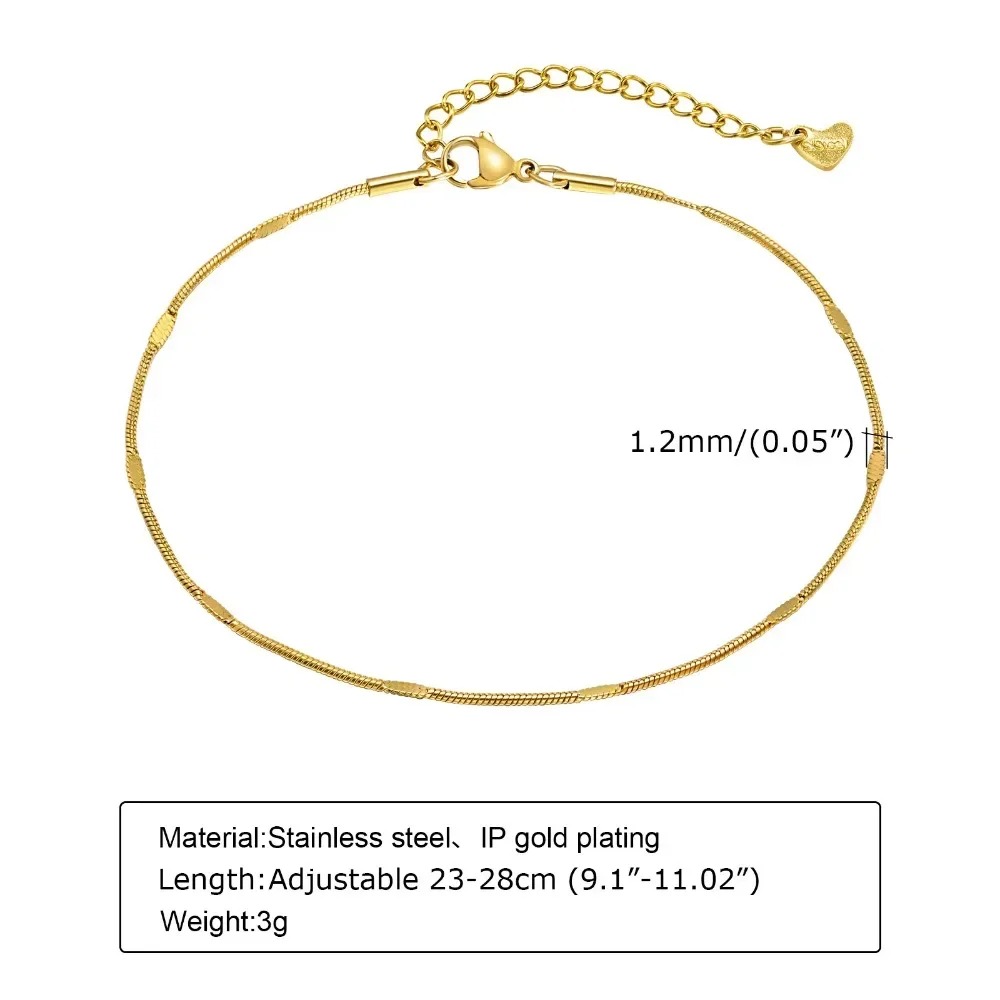 Tobillera Minimalista de Acero - Jc Jewelry & Watches Photos reseña y precio
