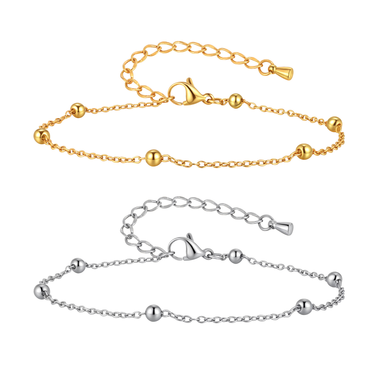 Tobillera de cadena con cuenta - Jc Jewelry & Watches Photos reseña y precio